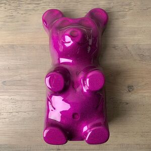 Gummy Bear Sculpture Purple Resin Signed